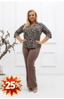 M57103 BLUZKA AMBER WZÓR PANTERKA BRĄZOWA M57103 BLUZKA AMBER WZÓR PANTERKA BRĄZOWA